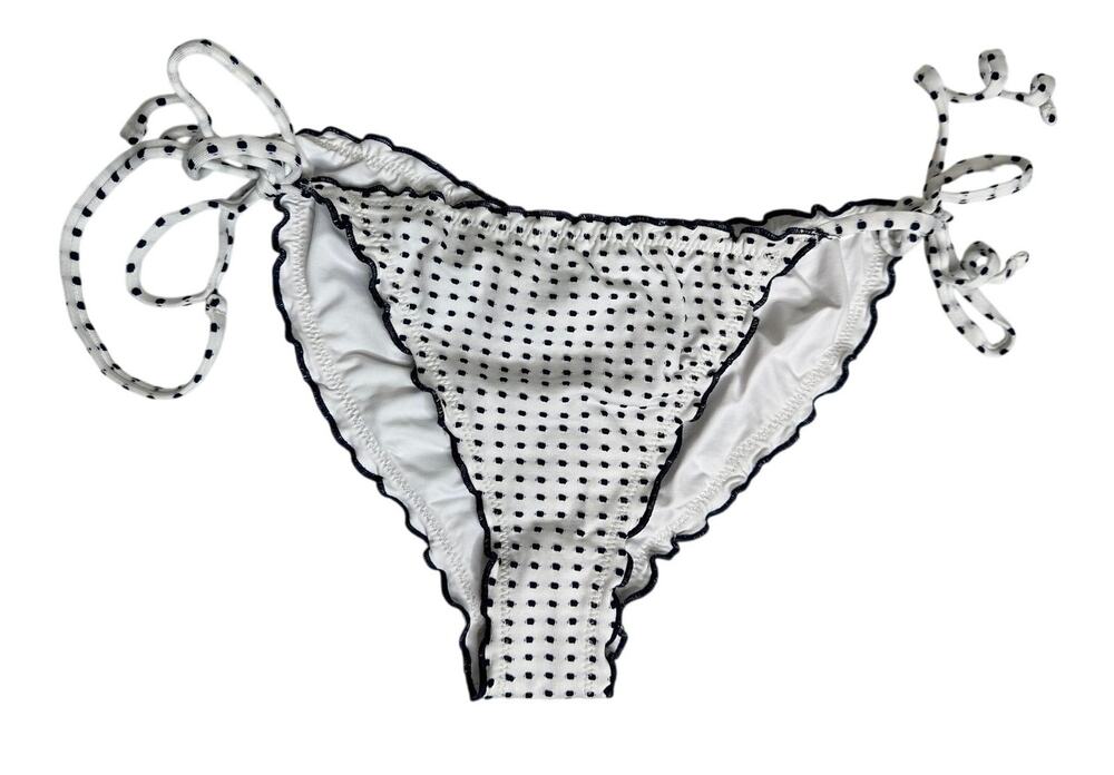 Eberjey NWT Coastal Dot Kiki Bikini Bottom M Black White Polka Dot Swim New